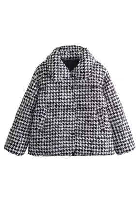 'Jessica' Houndstooth Padded Jacket