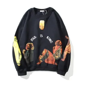 Jesus Is King Print Sweatshirt
