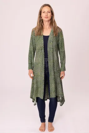 Jharna Jacket Hand-Block in Cotton Jersey Only S/M