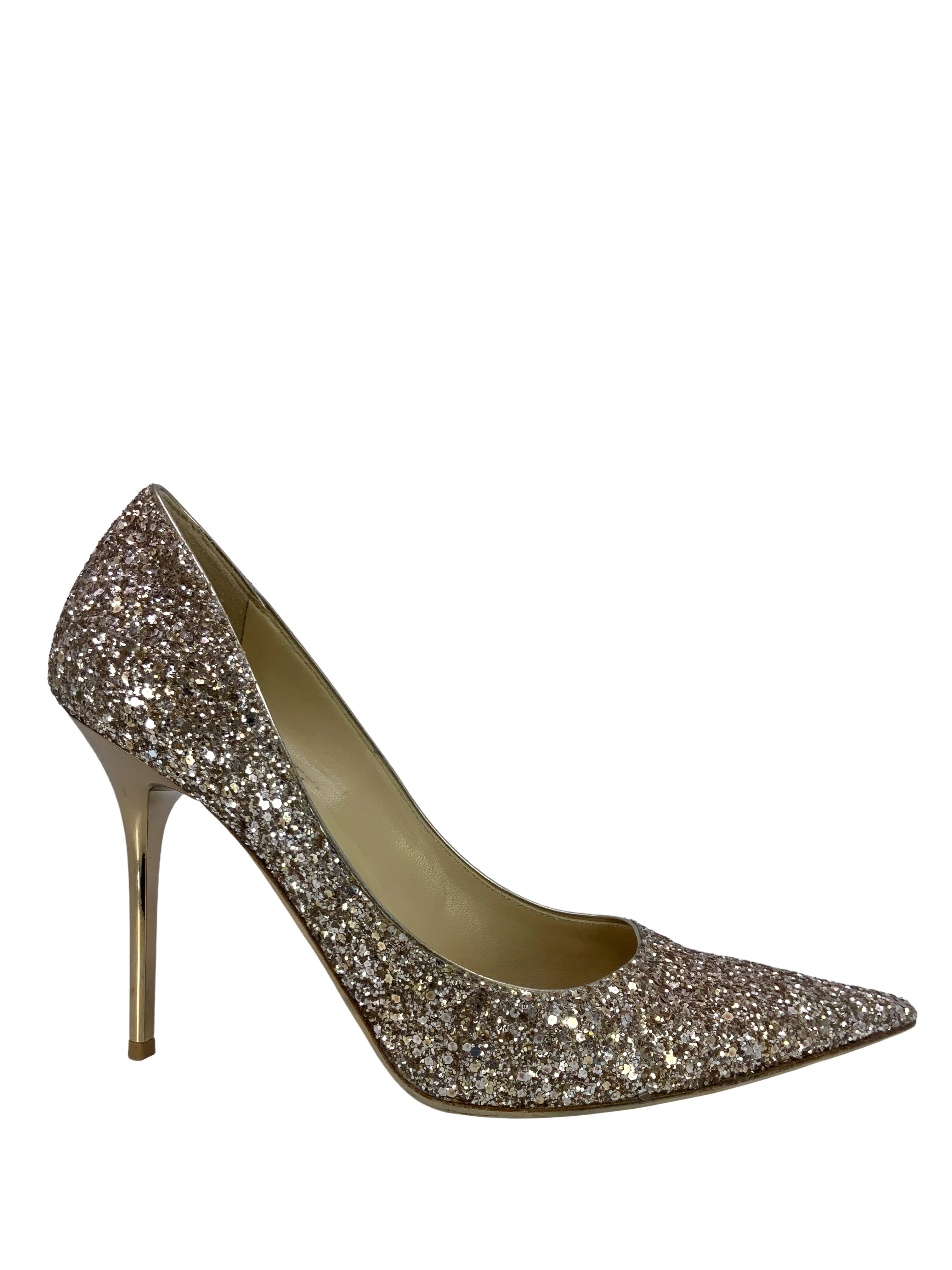 Jimmy Choo Abel Glitter Point-Toe Pumps Size 10