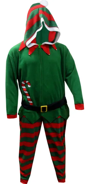 Jingle Bells Christmas Elf Hooded Onesie Pajama