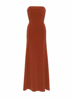 Joelyn strapless crepe gown