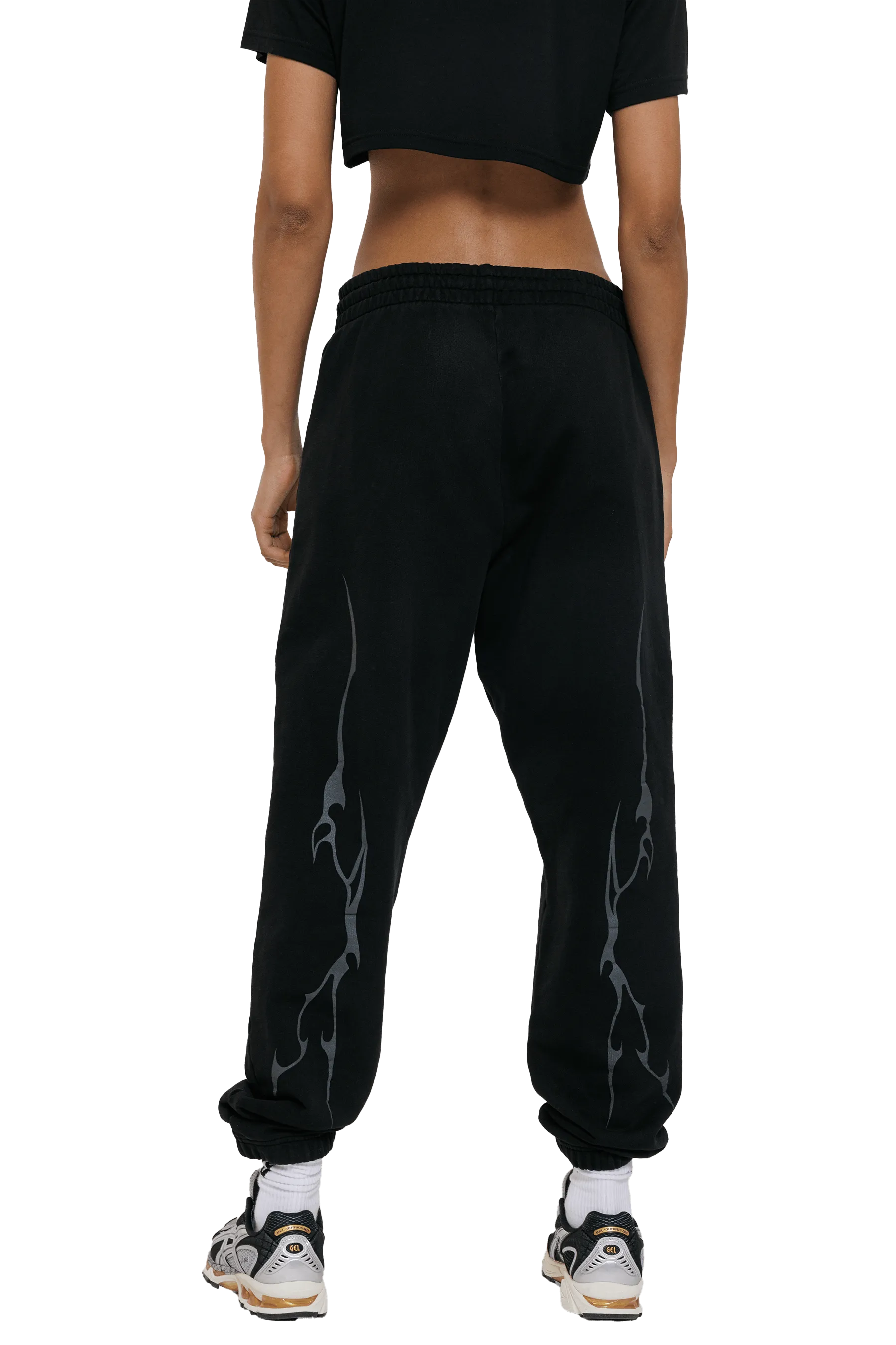 JOGGERS GRAY VEINS GRAPHIC - Black