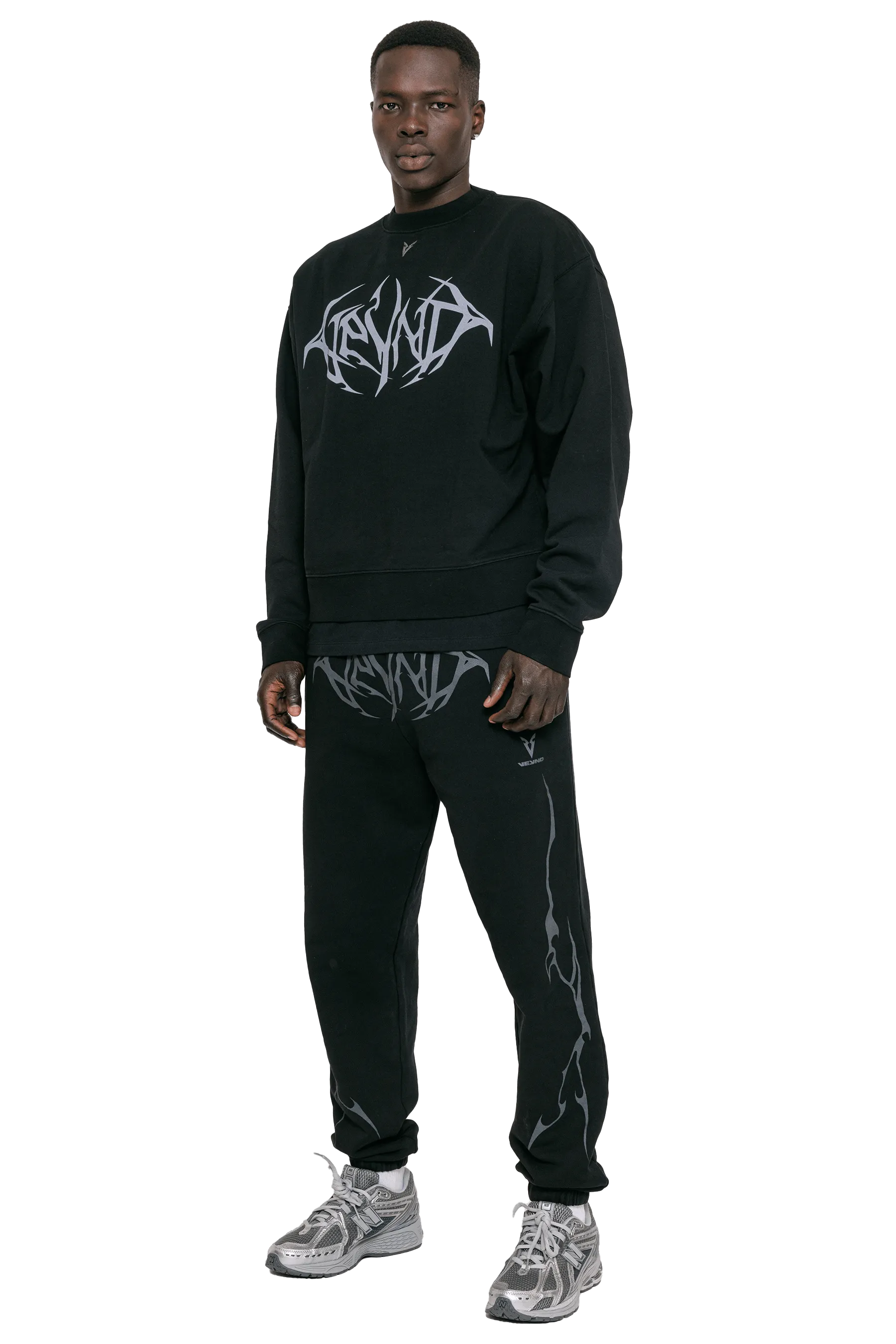 JOGGERS GRAY VEINS GRAPHIC - Black