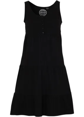 John Baner Jeanswear Cotton Jersey Short Dress, Black