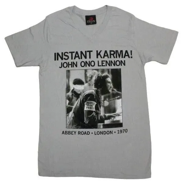 John Lennon Instant Karma V-Neck T-Shirt