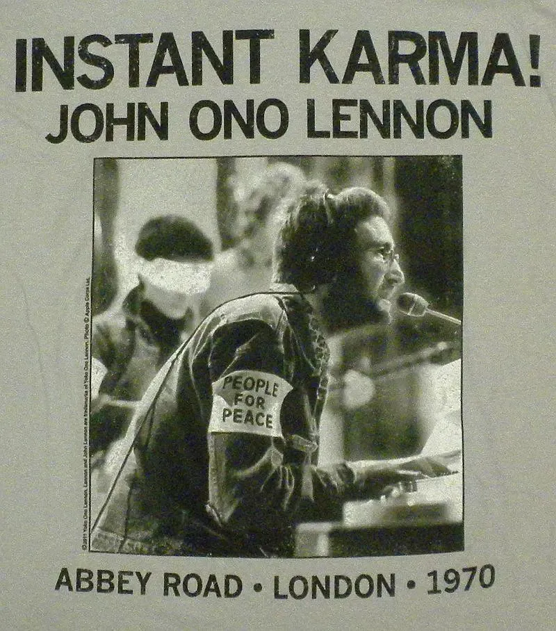 John Lennon Instant Karma V-Neck T-Shirt