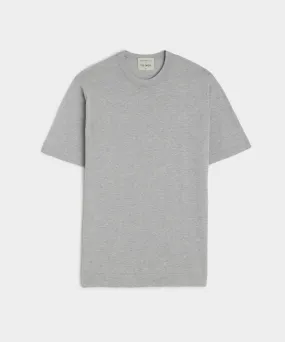 John Smedley Lorca Short Sleeve Knit Shirt in Silver