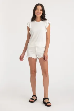 Jolene-Cropped Ruffle Tank