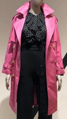Jolene Pink Trench Coat