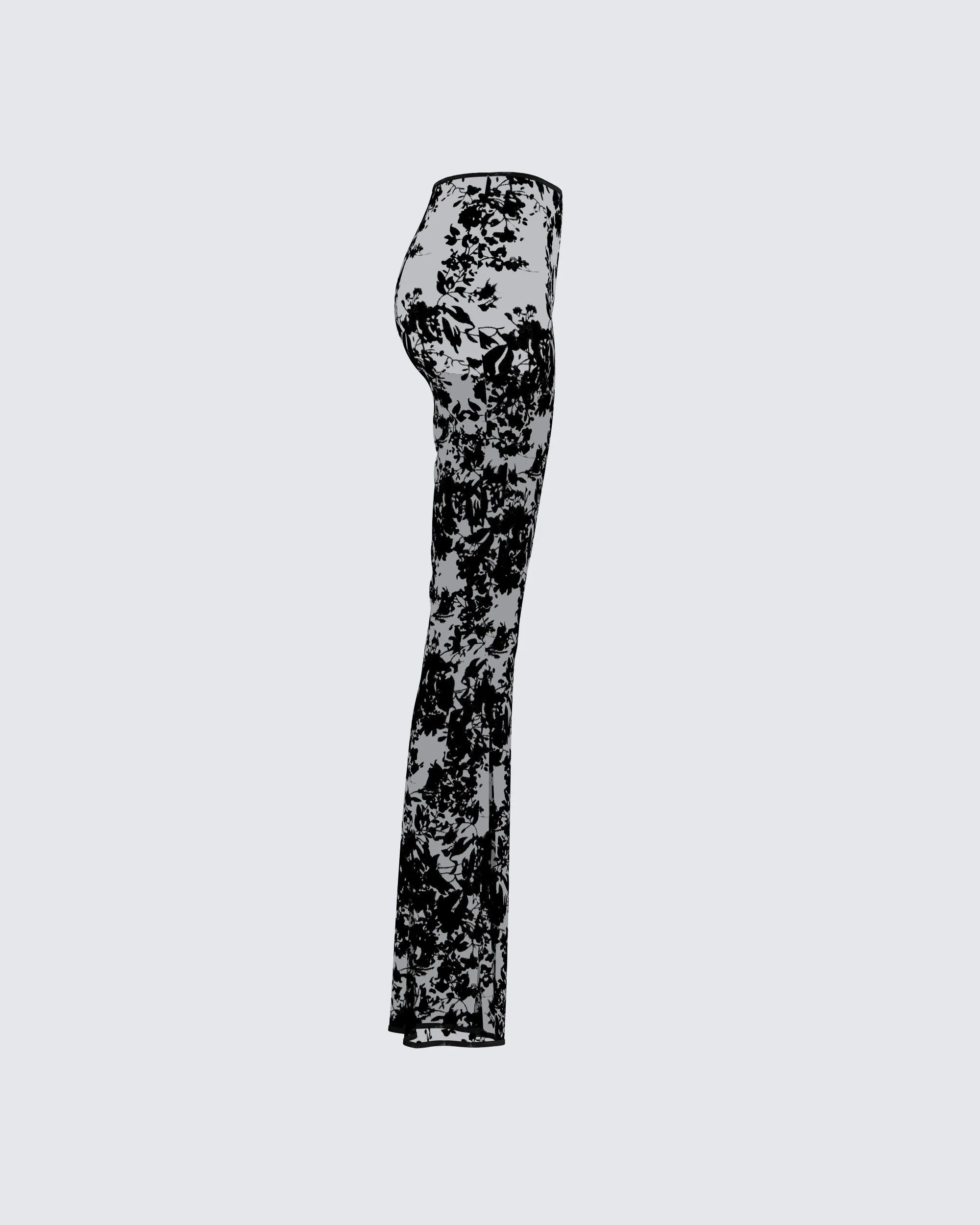 Jonas Black Sheer Flocked Pant