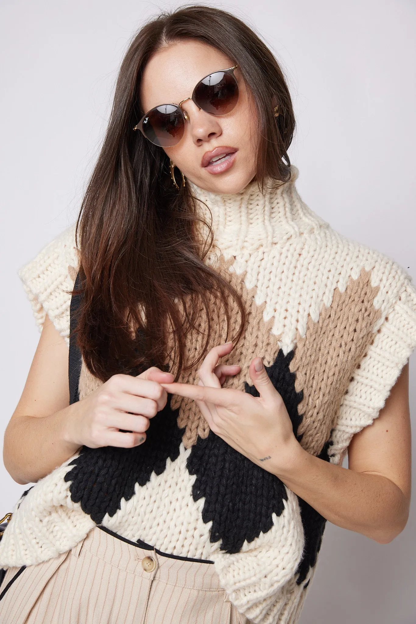 Jonas Diamond Knit Sweater Vest