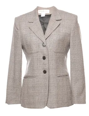 Jones New York Checked Grey Blazer - S