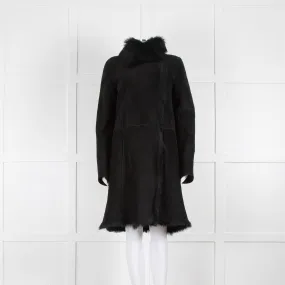 Joseph Black Classic  Shearling Coat