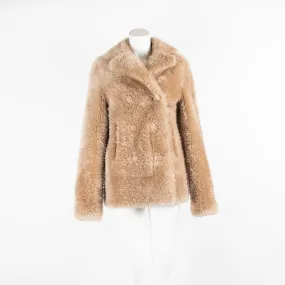 Joseph Brown Shearling Fur Coat
