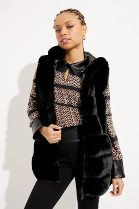 JOSEPH RIBKOFF PUFFER VEST IN BLACK