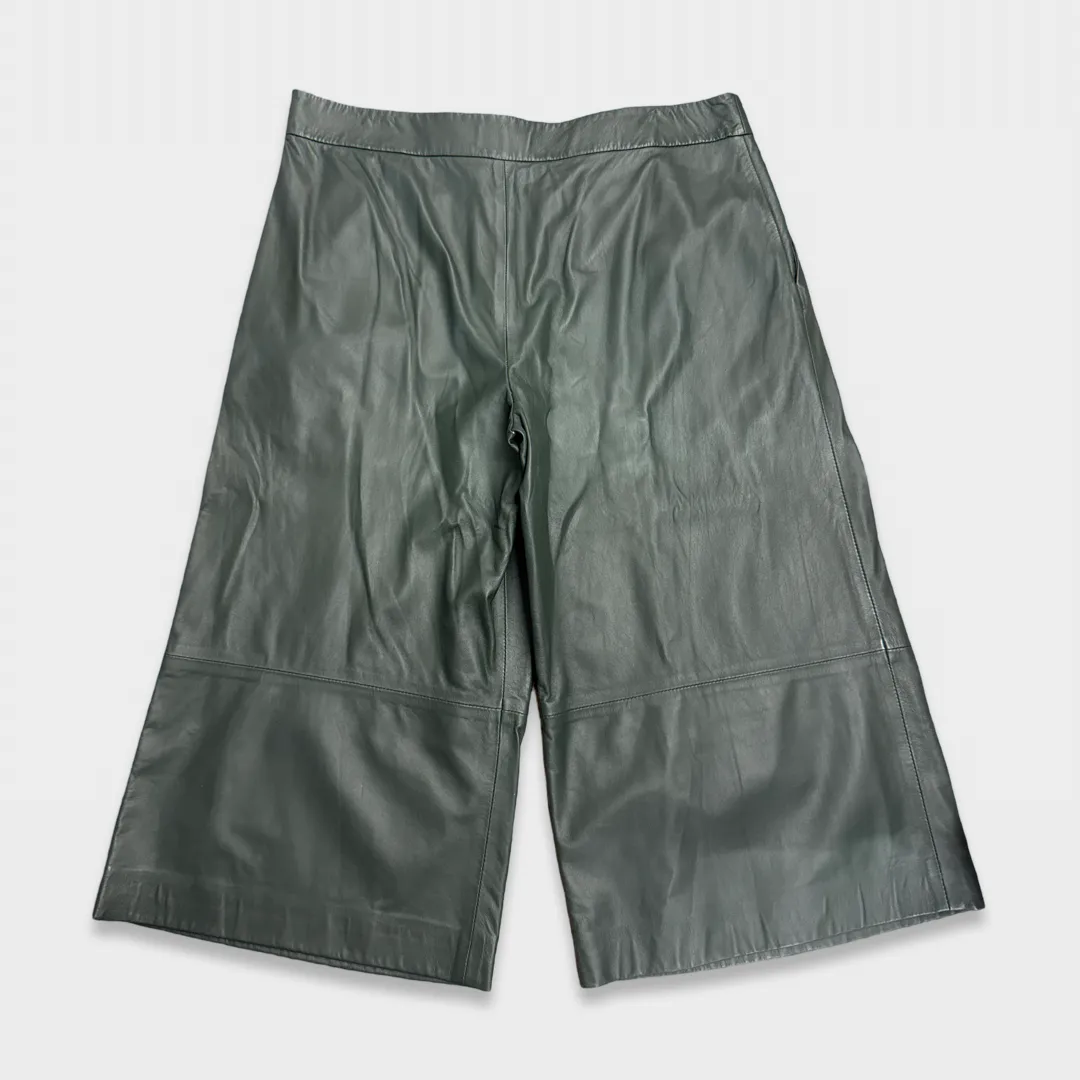Joseph Women's green leather culottes