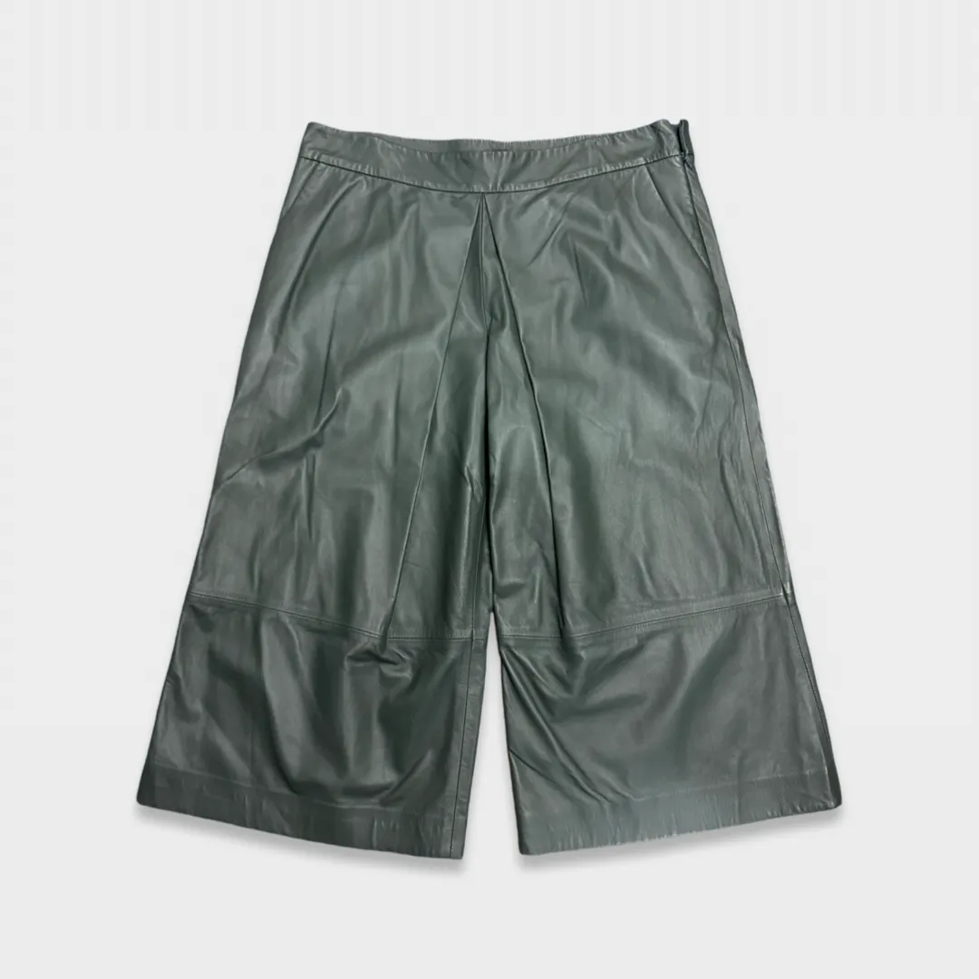 Joseph Women's green leather culottes