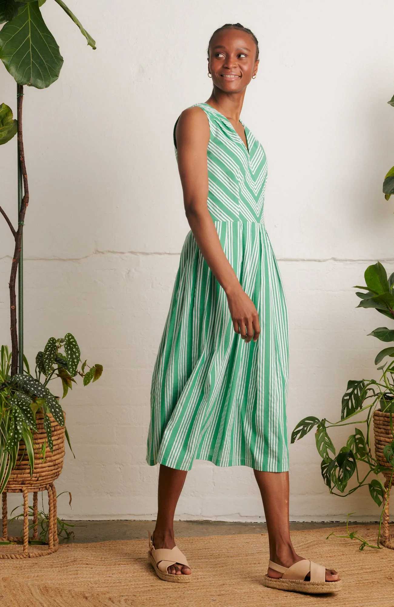 Josie Beachcomber Stripe Green Dress