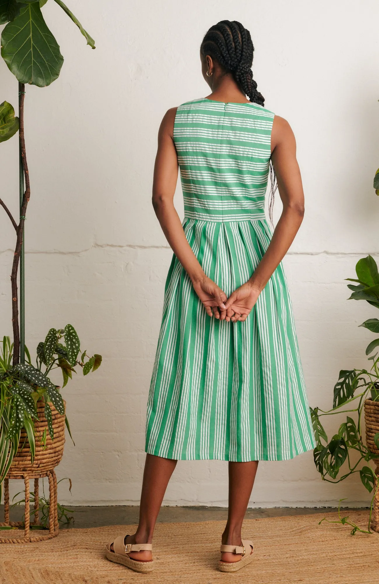 Josie Beachcomber Stripe Green Dress