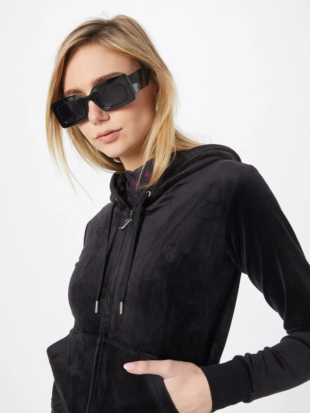 Juicy Couture ROBERTSON zip-up sweatshirt, black