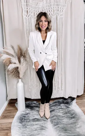 Julia White Tassel Blazer