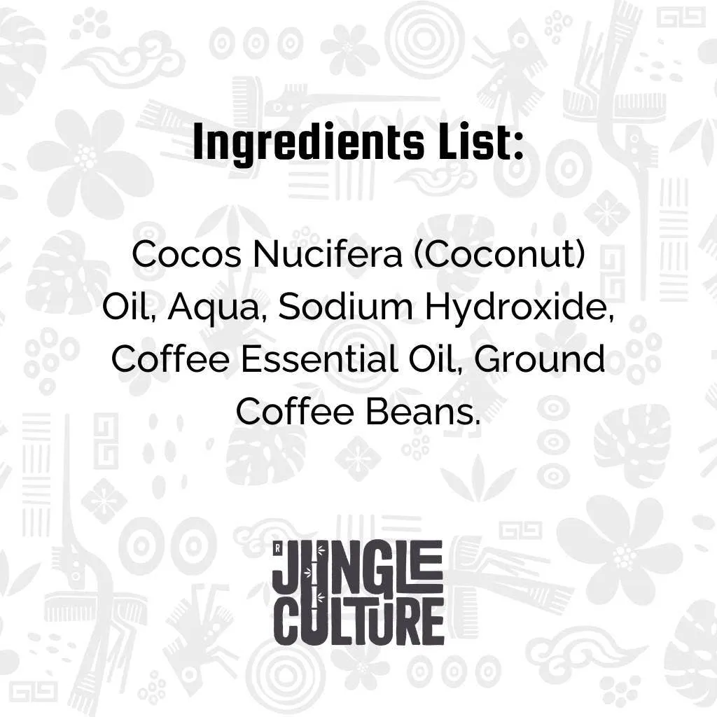 Jungle Culture- Vegan Body Soap - Sustainable Coffee Scrub Natural Exfoliant Bar Soaps