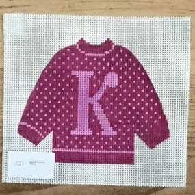 K Pullover Sweater Needlepoint Canvas