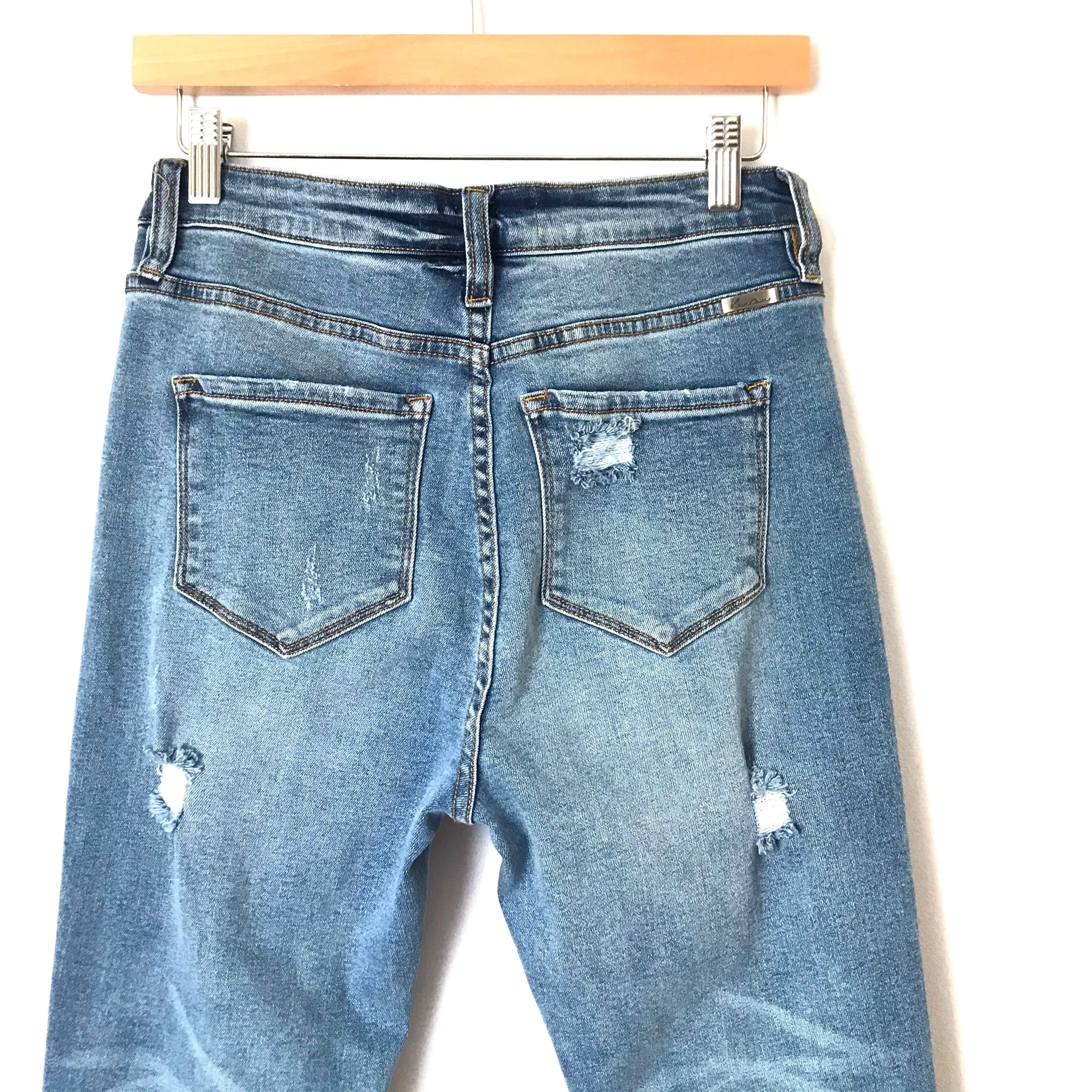 Kancan Light Wash Distressed Skinny Jeans- Size 27 (Inseam 28 1/2”)