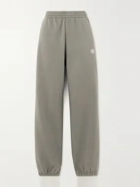 Karter printed cotton-blend jersey track pants