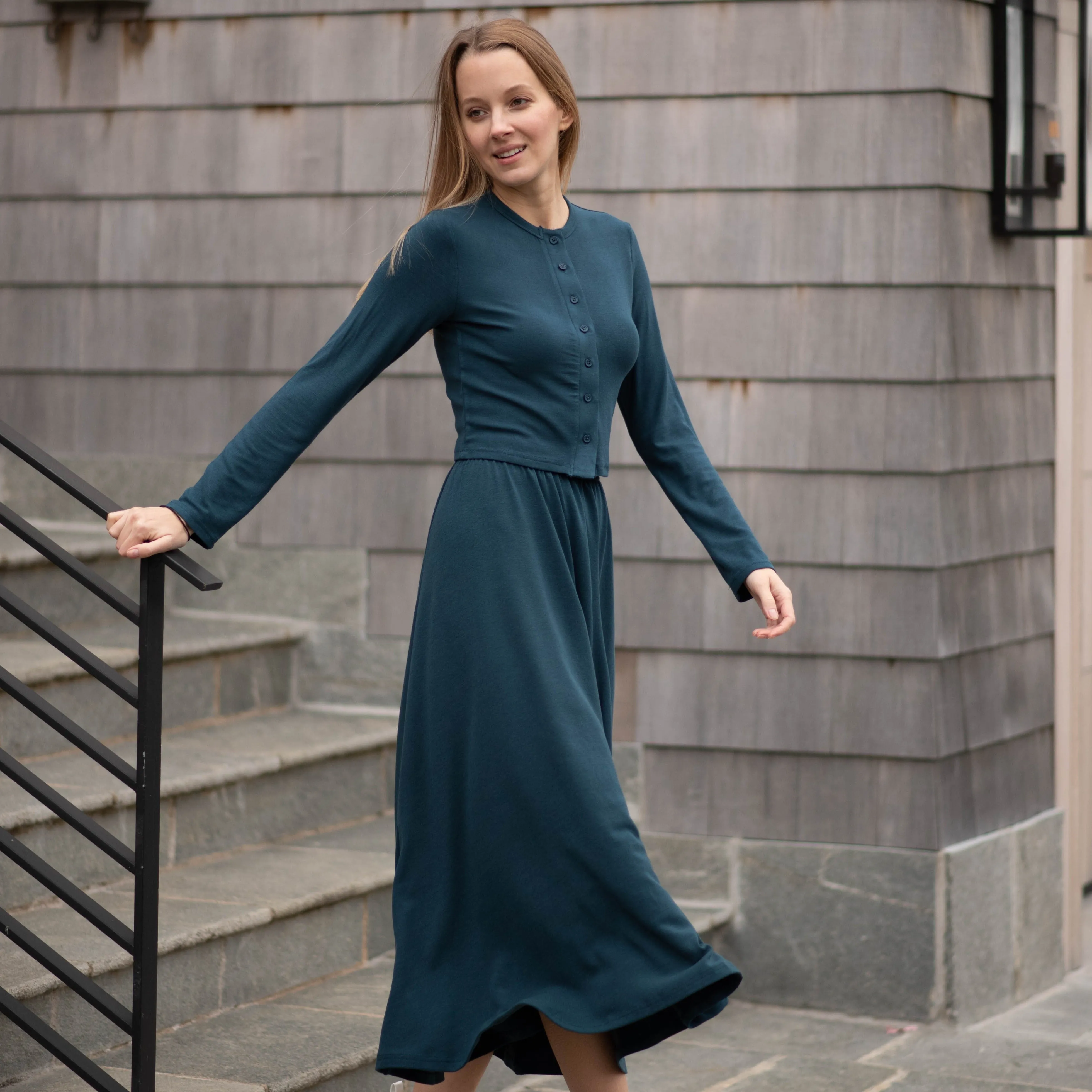 Kate Midi Skirt | Dark Teal [Final Sale]