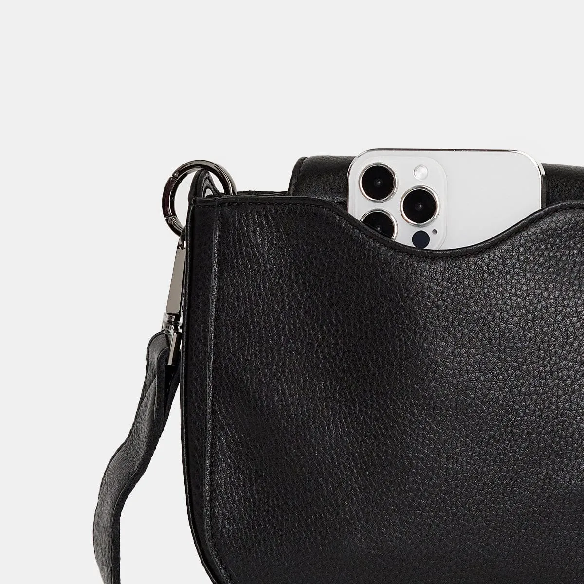 KAYCE SADDLE MED - Black/Gunmetal