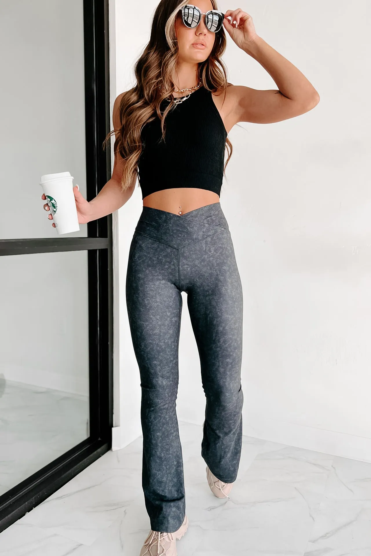 Keeping Basic Padded Crop Top (Black)