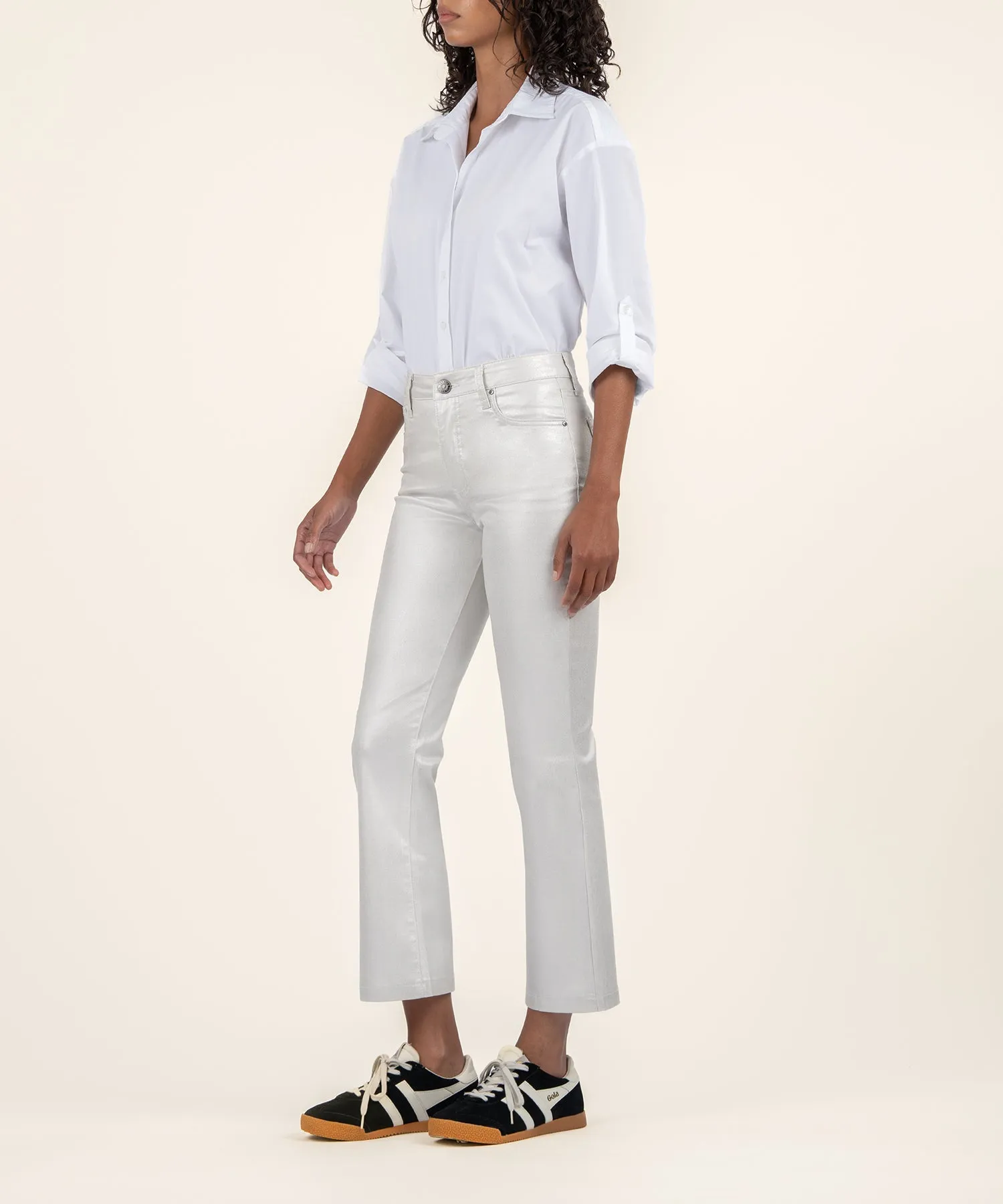 Kelsey Coated High Rise Ankle Flare