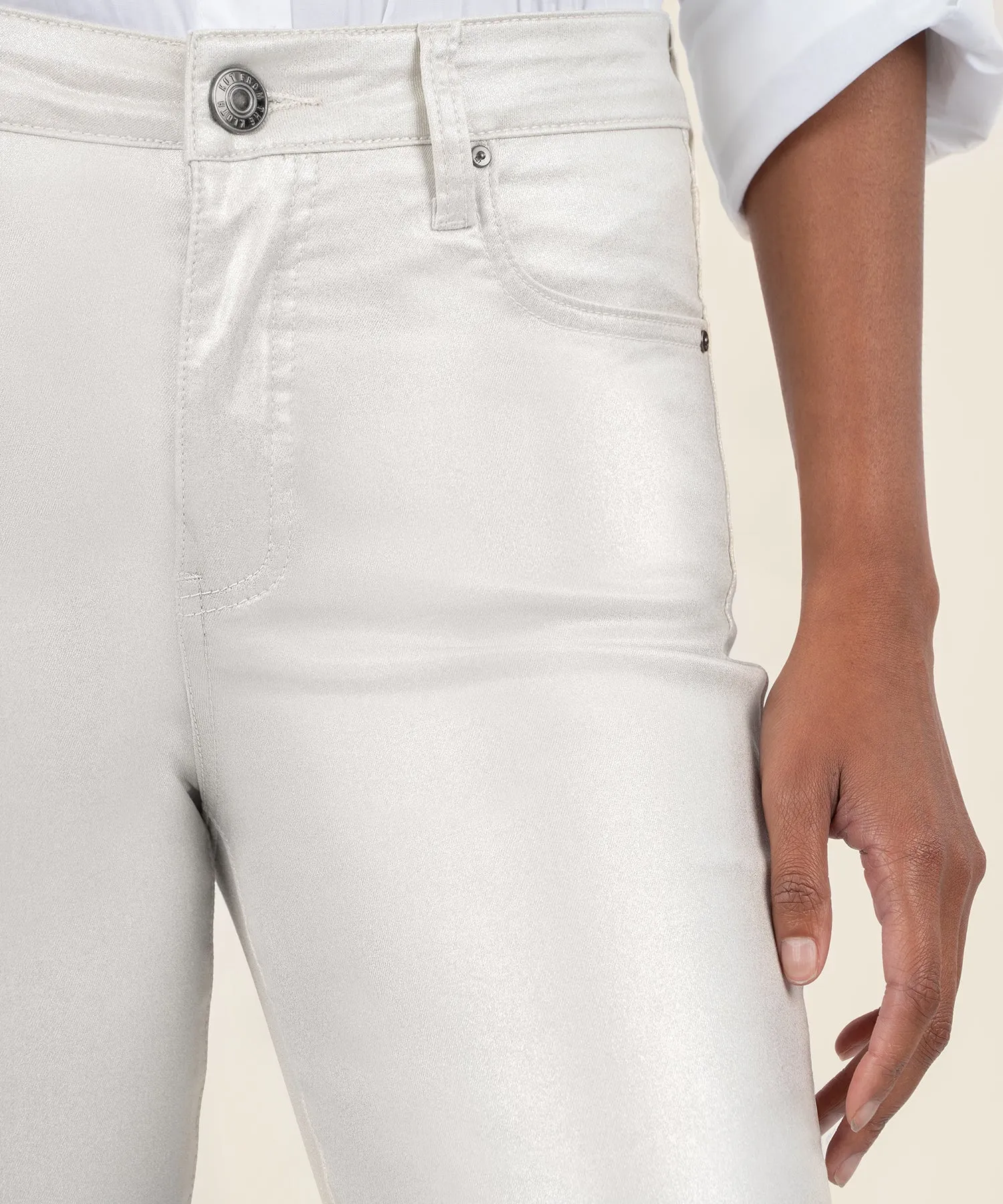 Kelsey Coated High Rise Ankle Flare
