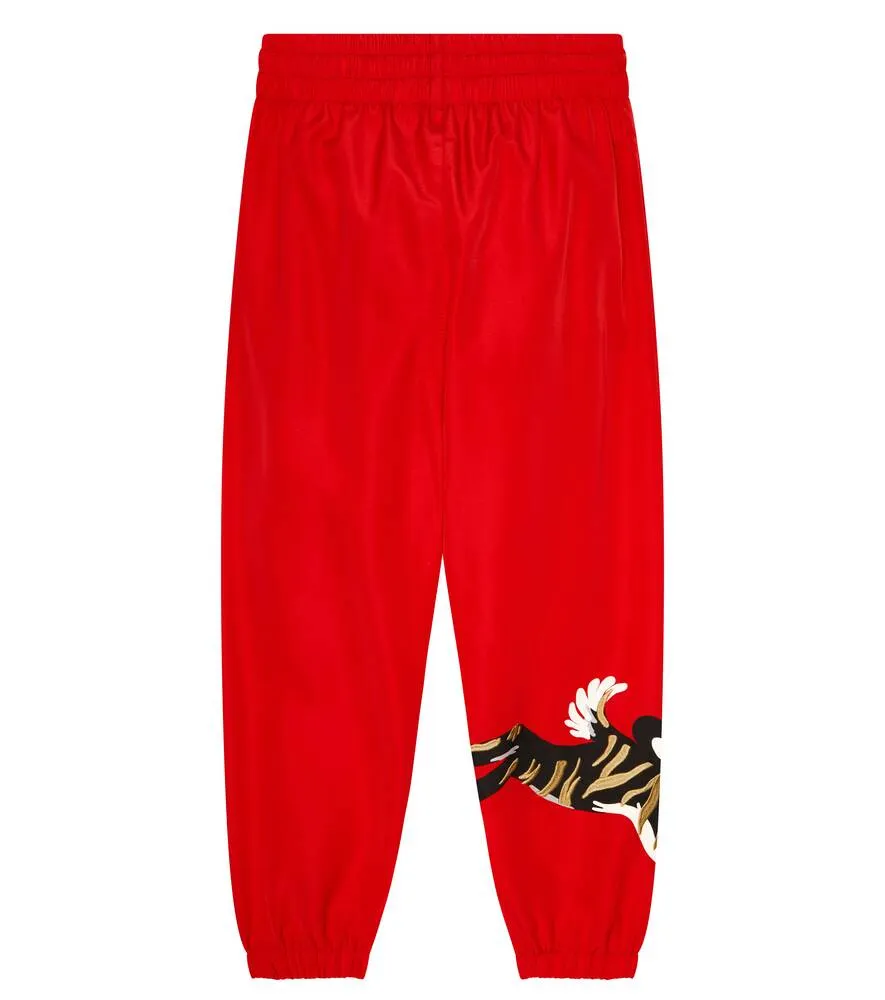 Kenzo print sweatpants, red