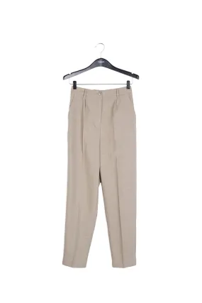 Khaki tapered-fit pants