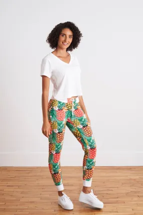 Kiara Pineapple Print Jogger Pants
