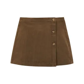 Kids (7-16) Wrap Corduroy Skirt | Camel