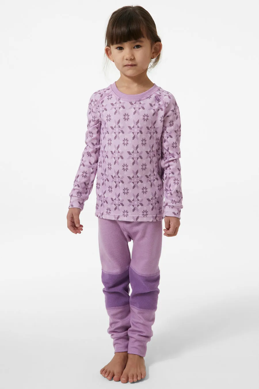 Kids Baselayer Helly Hansen Life Merino Set Wisteria Purple (Size 5 left)