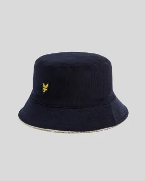 Kids Borg/Cord Reversible Bucket Hat
