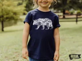 Kids California BEAR Premium vintage soft Tee T-Shirt Fine Jersey T-Shirt ( Colors) Zen Threads toddler youth cali beach travel west coast