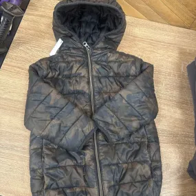 Kids Camo Puffer Jacket: Green/Brown/Black-children-