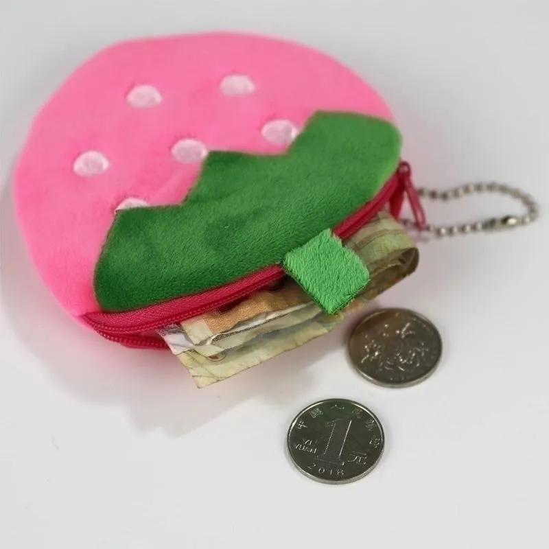 Kid's Fruit Plush Zipper Coin Purses