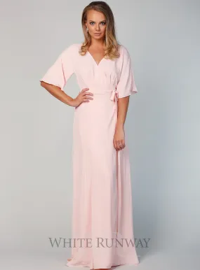 Kimono Sleeve Gown with Train