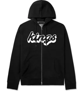 Kings Blue Gradient Logo Zip Up Hoodie