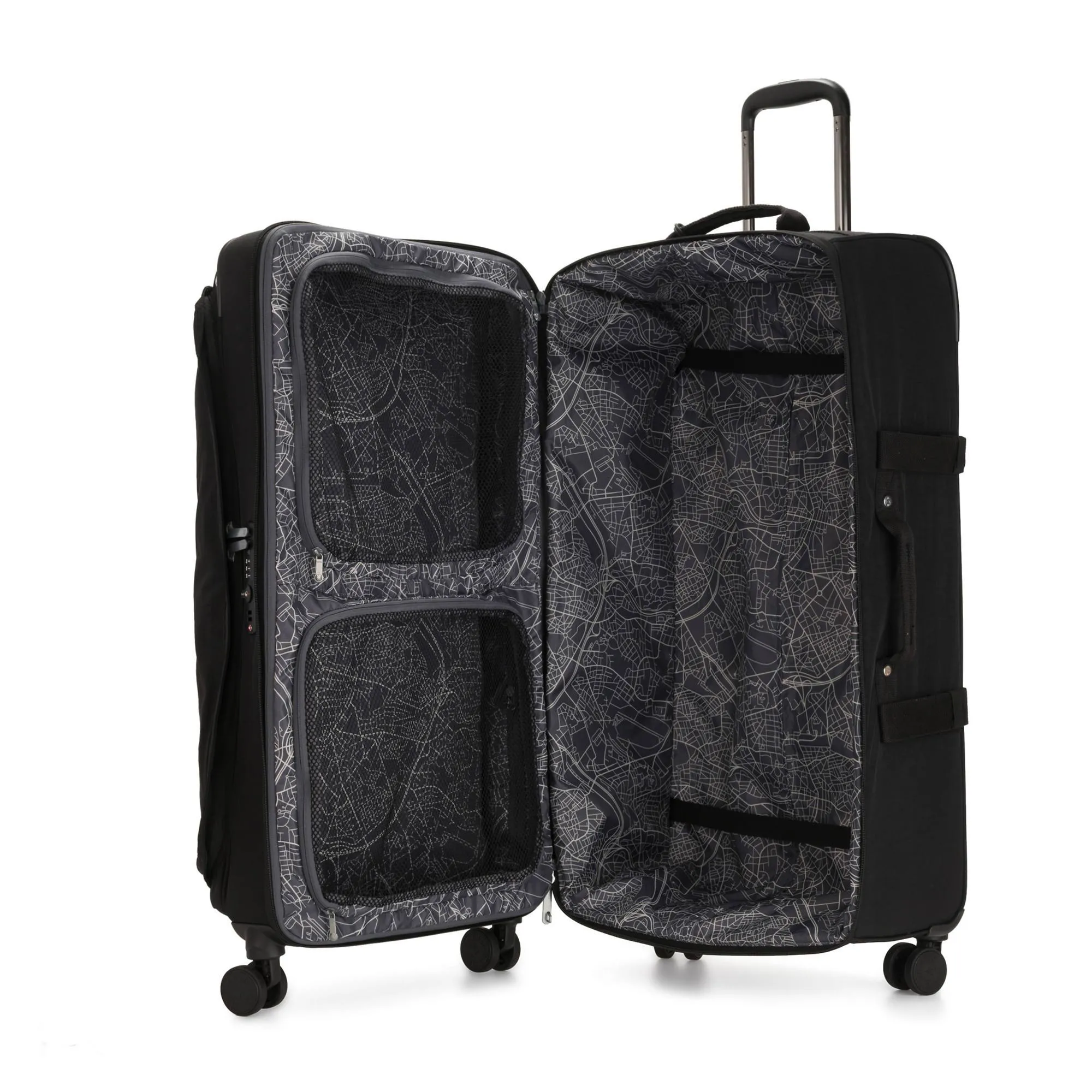 Kipling Spontaneous Large Rolling Luggage - Black Noir