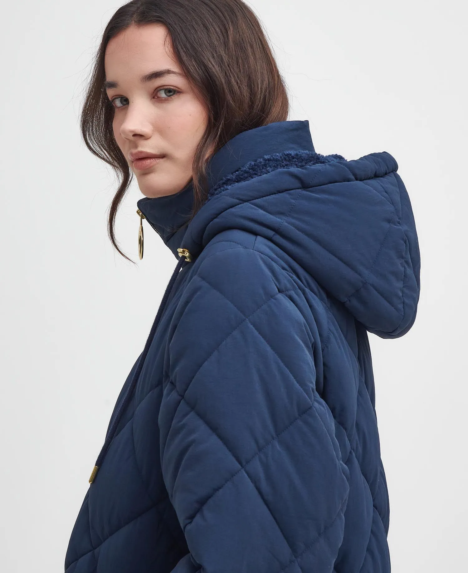 Kirkton Longline Puffer Jacket Navy/Classic