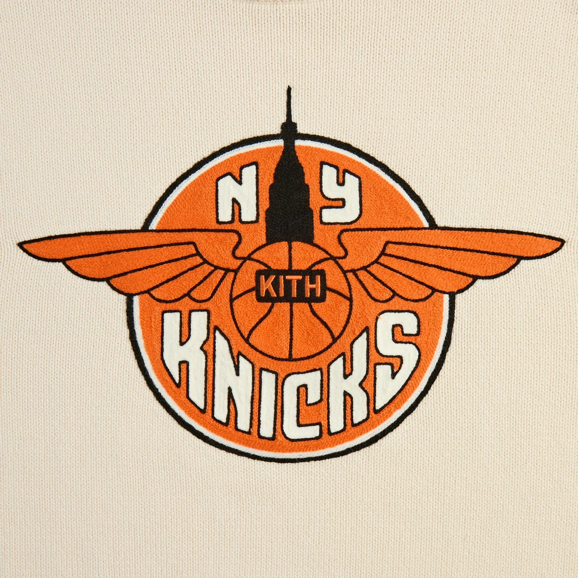 Kith for the New York Knicks Wings Lewis Sweater - Sandrift