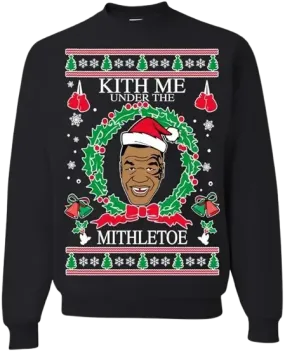 Kith Me Under The Mitheltoe Mike Tyson Ugly Christmas Graphic Crewneck Sweatshirt